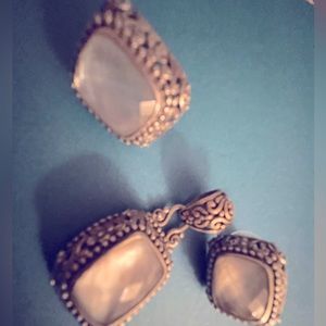 Sarda 9.25 sterling pendant and earring set